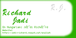 richard jadi business card